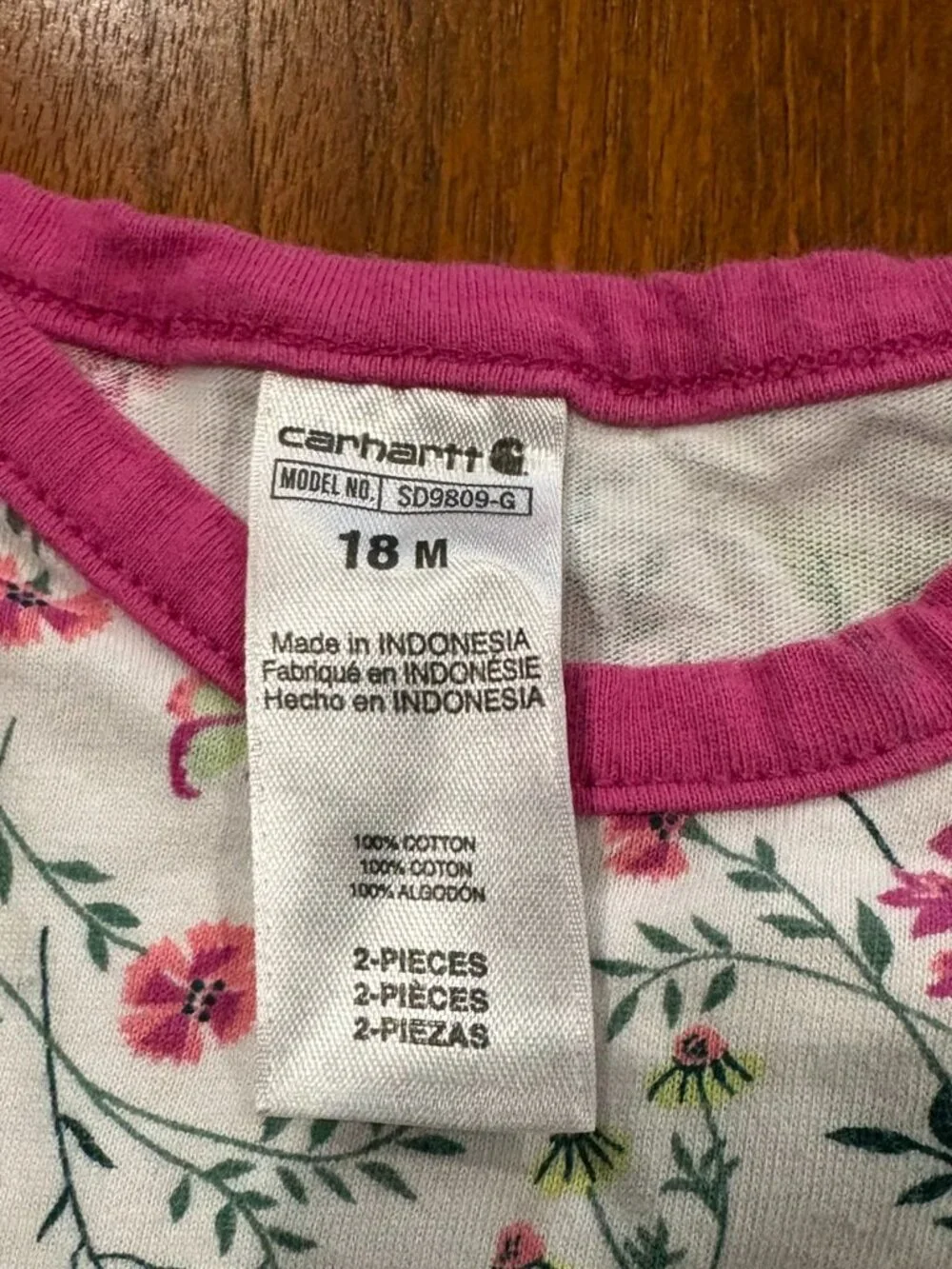 Carhartt floral onesie, size 18 months